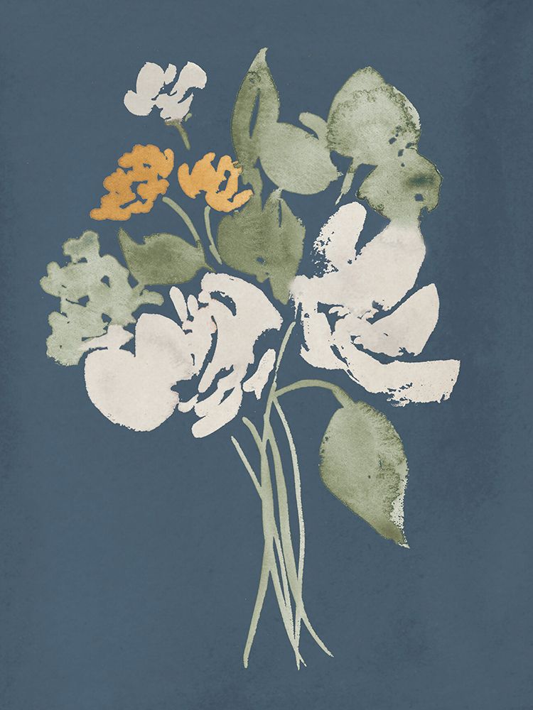 Bouquet On Blue I art print by Lucille Price for $57.95 CAD