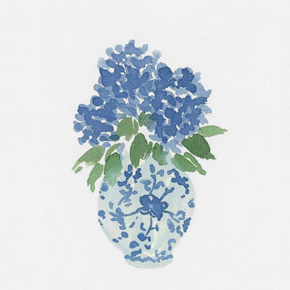 Hydrangea Still Life I art print by Lucille Price for $57.95 CAD