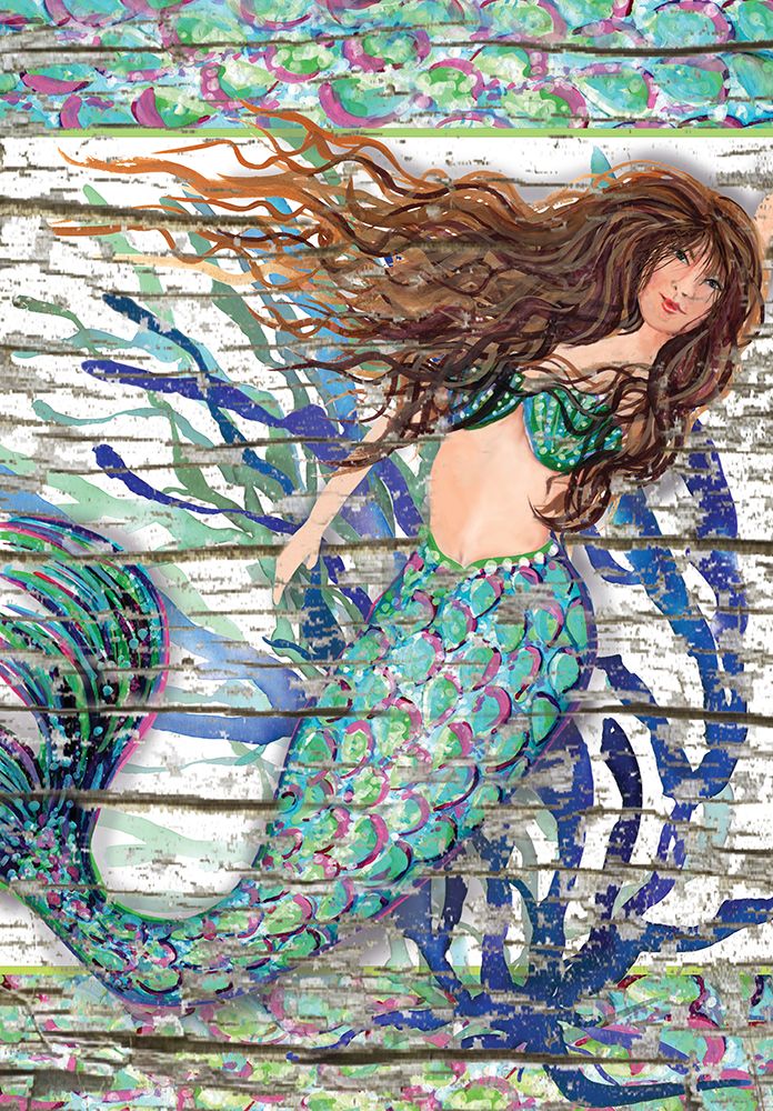 Mermaid In The Coral art print by Erica Christopher for $57.95 CAD