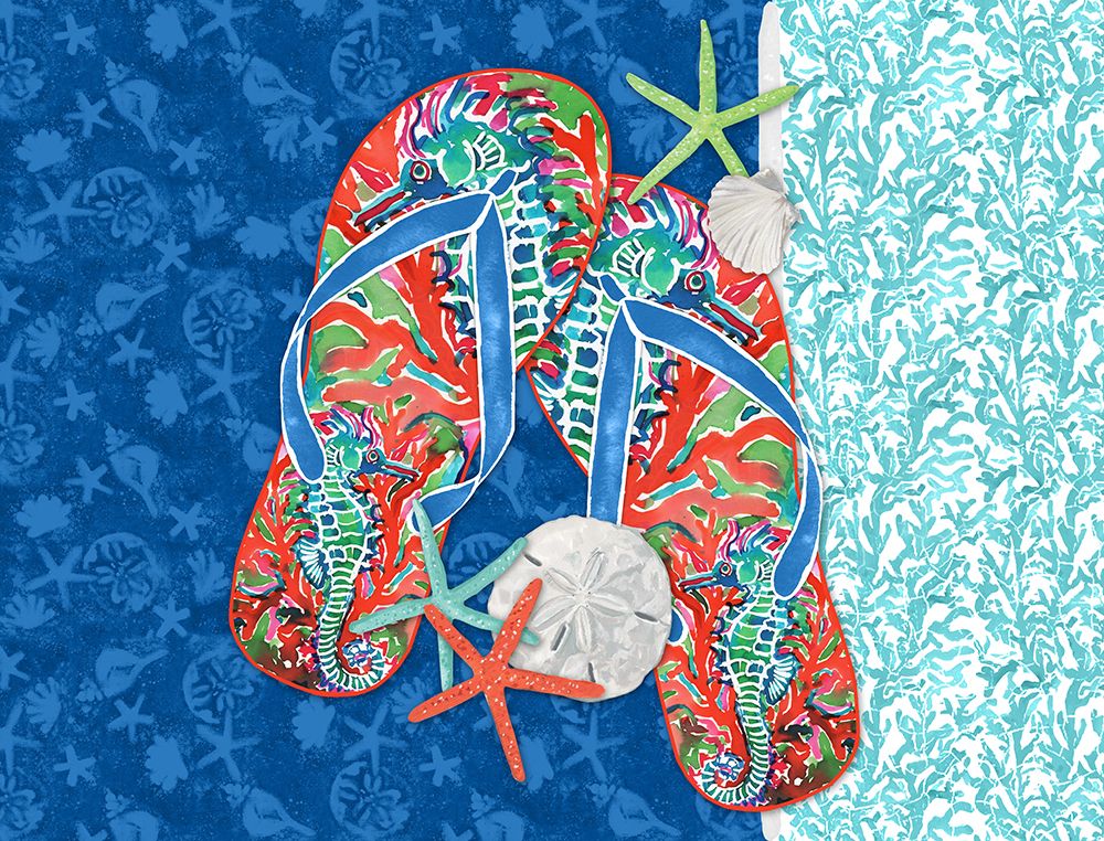 Flip Flop Coastal art print by Erica Christopher for $57.95 CAD