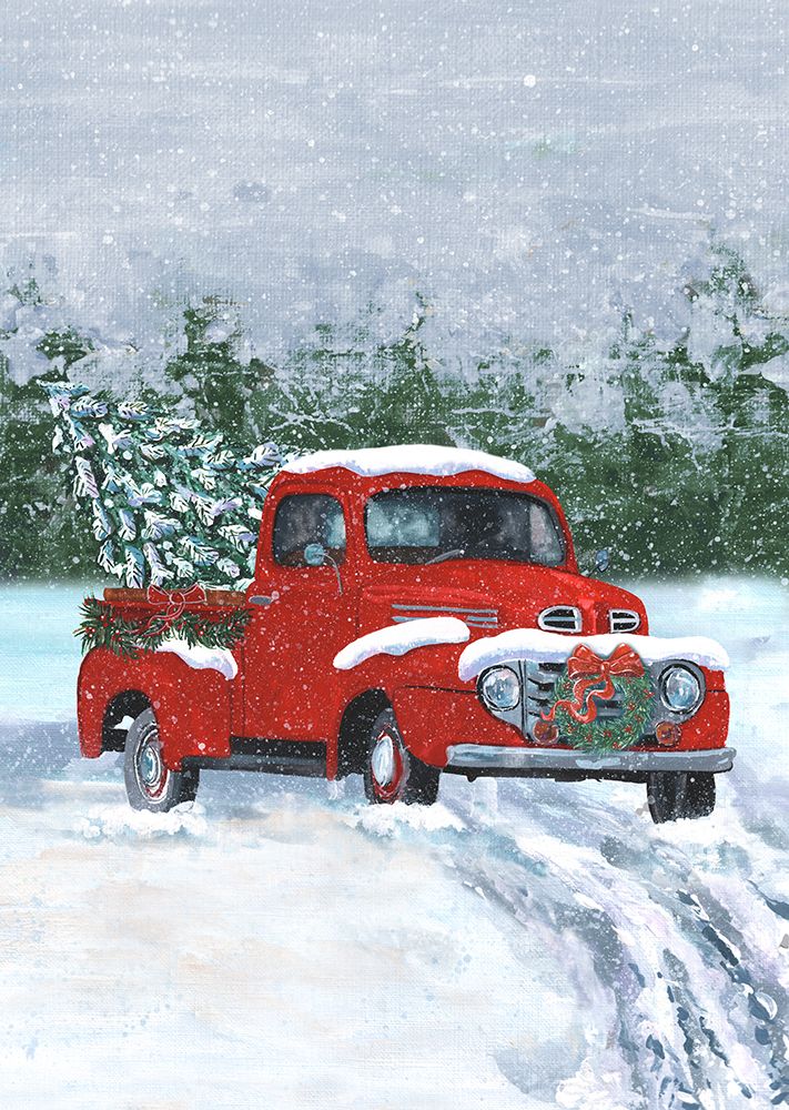 Snowy Truck art print by Erica Christopher for $57.95 CAD