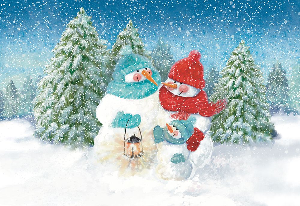 Snowman Family art print by Erica Christopher for $57.95 CAD
