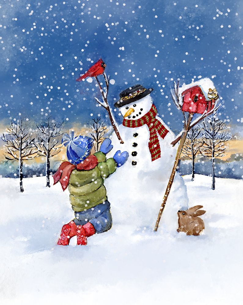 Making Memories with a Snowman art print by Erica Christopher for $57.95 CAD