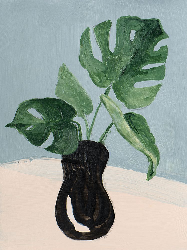 Little Plants In Black Vase I art print by Lanie Loreth for $57.95 CAD