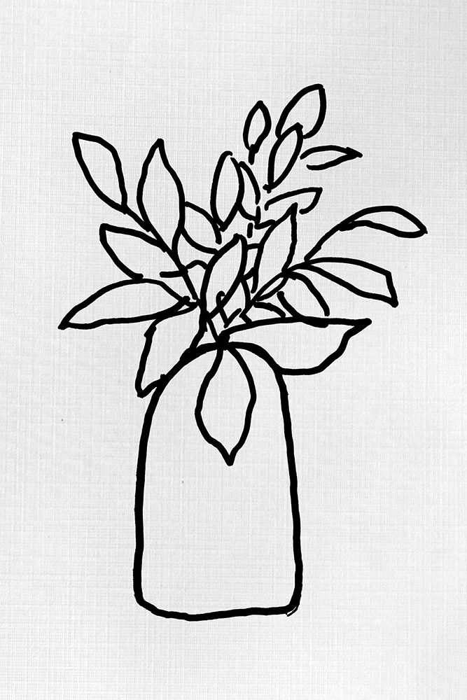 Simply Leaves In Vase II  art print by Lanie Loreth for $57.95 CAD
