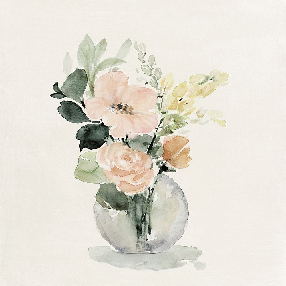Tawny Blooms in Glass Vase Square art print by Lanie Loreth for $57.95 CAD