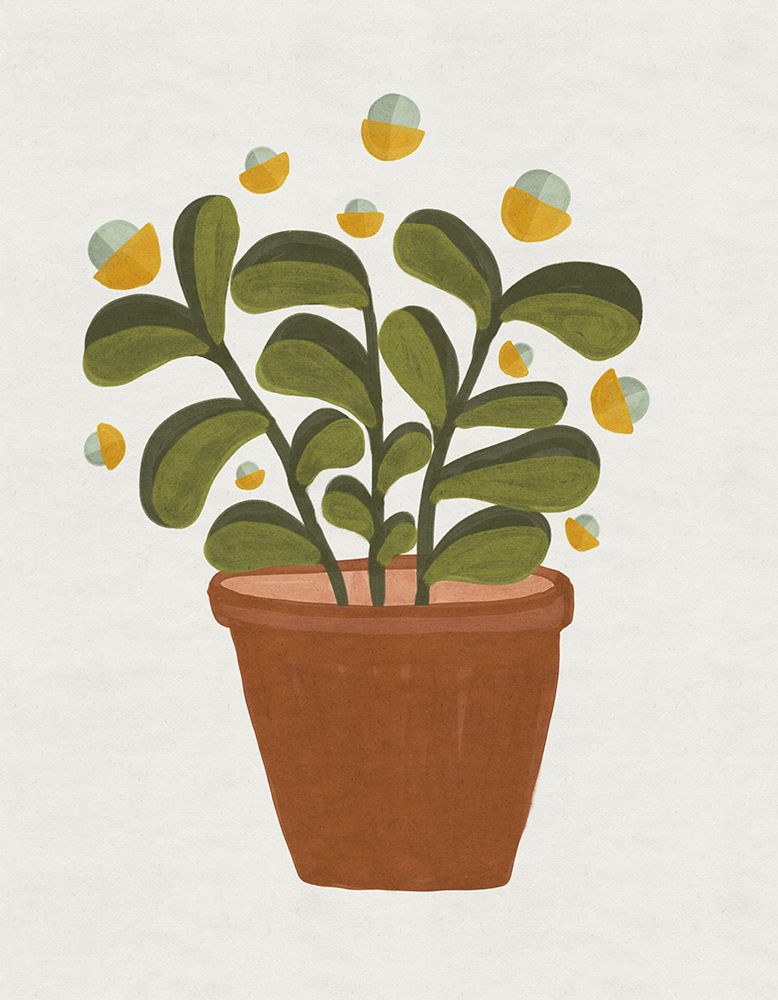 Happy Plant I art print by Angel Nicole for $57.95 CAD