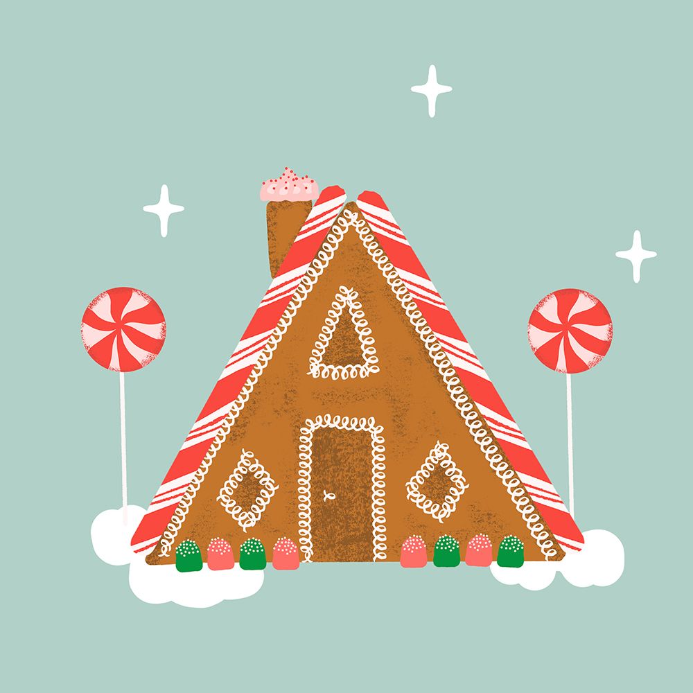 Mid-Century Modern Gingerbread I art print by Jen Bucheli for $57.95 CAD