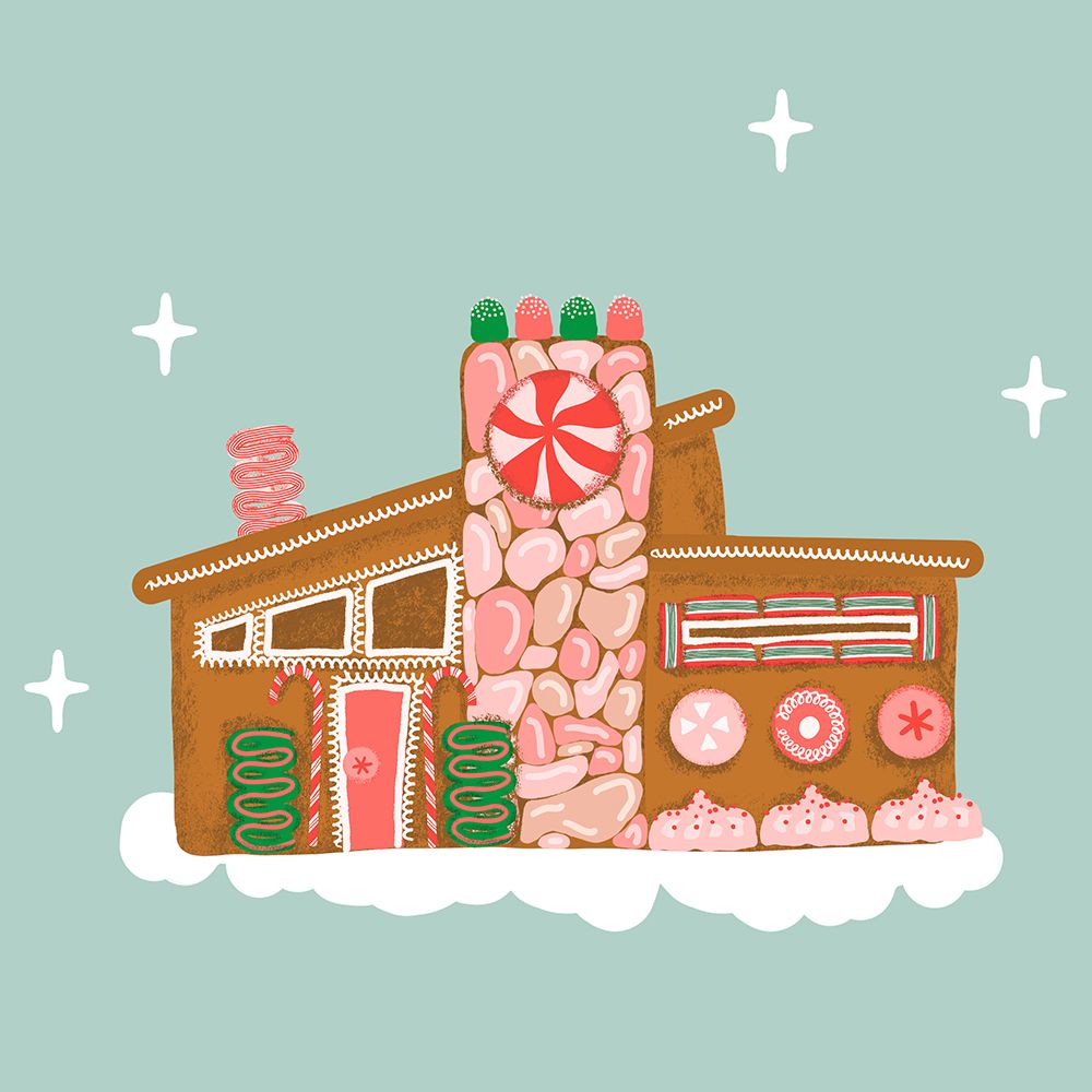 Mid-Century Modern Gingerbread II art print by Jen Bucheli for $57.95 CAD