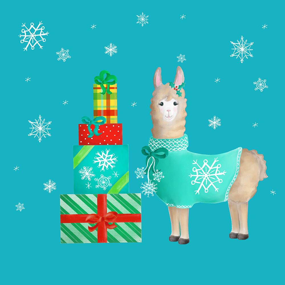 Festive Llama III art print by Andi Metz for $57.95 CAD