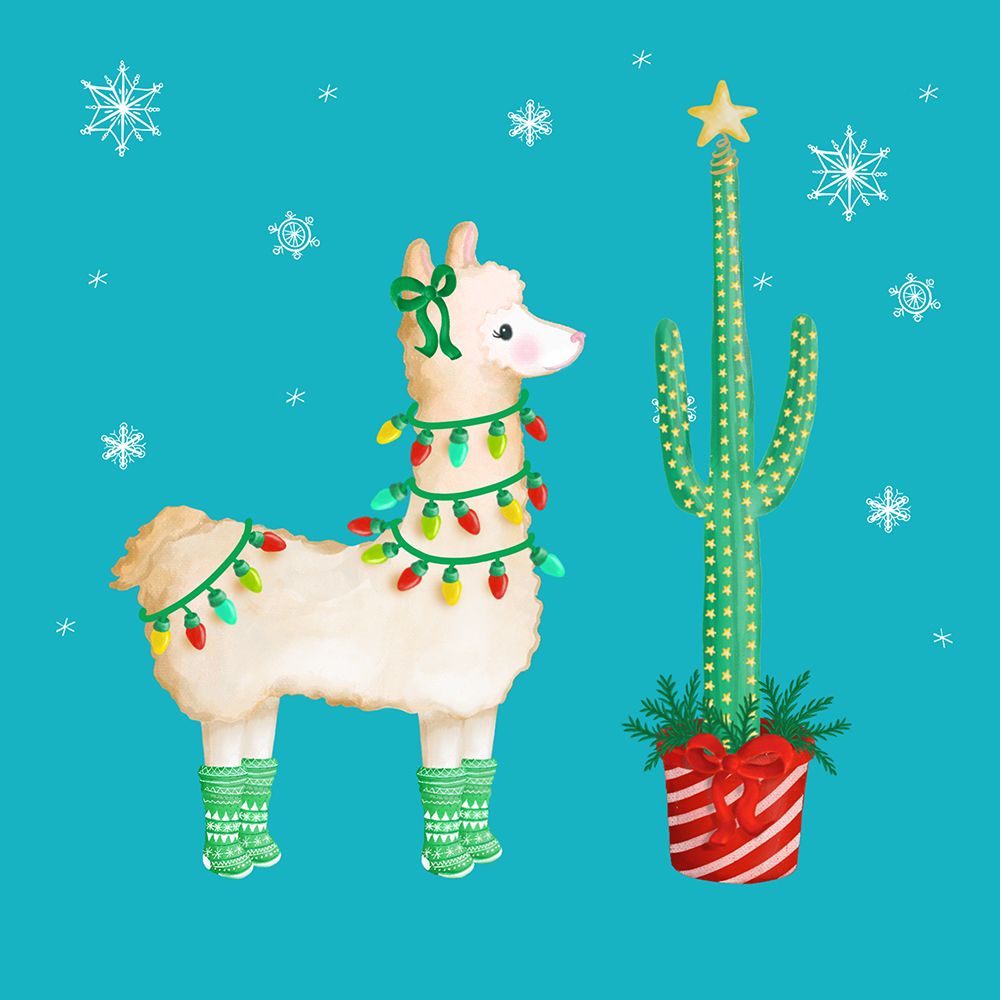Festive Llama II art print by Andi Metz for $57.95 CAD
