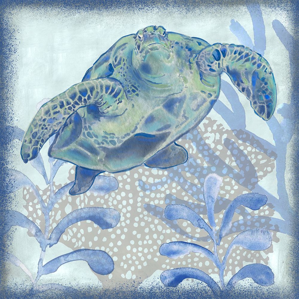 Nautical Life Turtle art print by Erica Christopher for $57.95 CAD