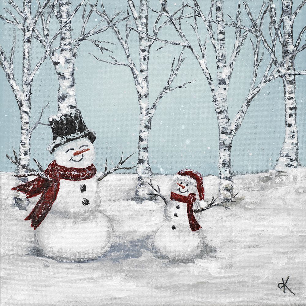 Snowmen In The Day art print by Kelly Elizabeth for $57.95 CAD