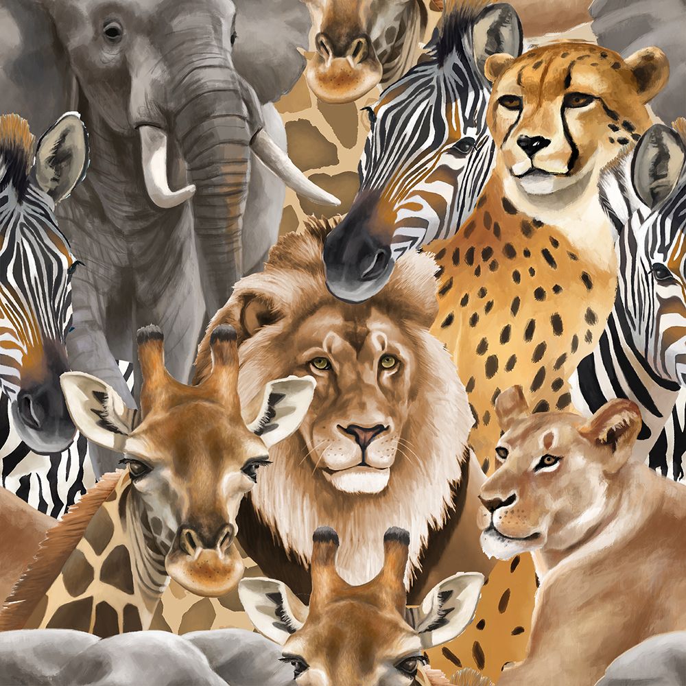 Jungle Animal Collage art print by Lucca Sheppard for $57.95 CAD