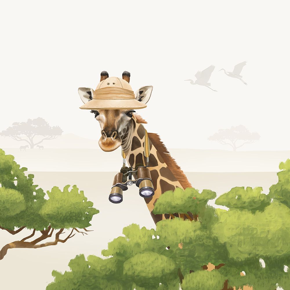 Giraffe On Safari art print by Lucca Sheppard for $57.95 CAD