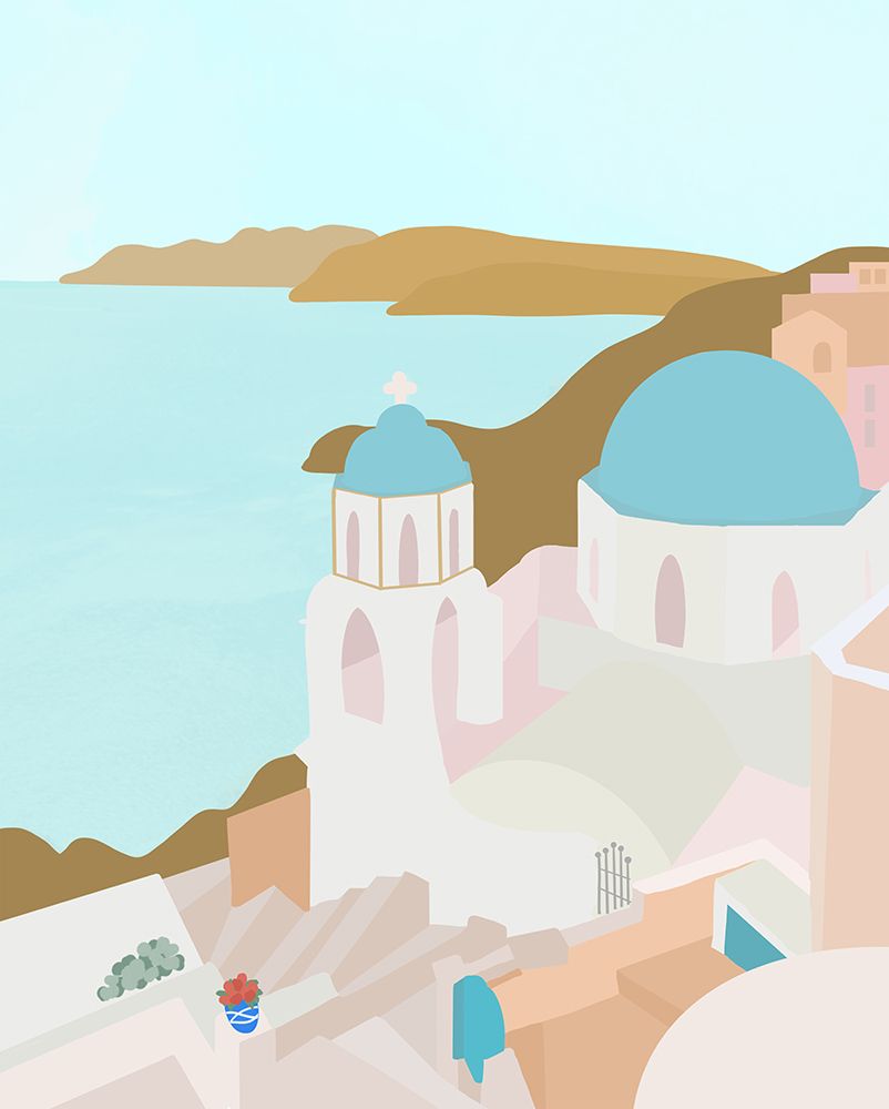 Santorini Vibes art print by Anna Quach for $57.95 CAD
