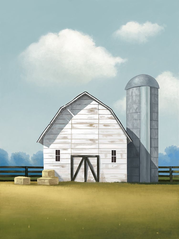 White Barn art print by Lucca Sheppard for $57.95 CAD