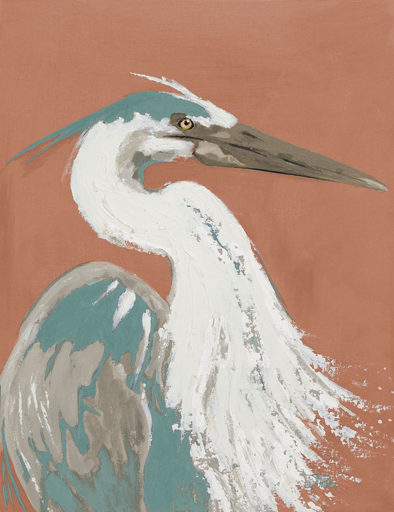 Heron Beauty on Peach Hues art print by Patricia Pinto for $57.95 CAD