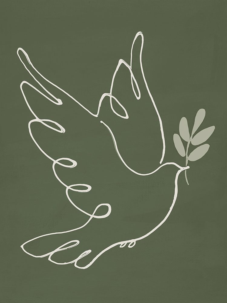 Peace Dove on Olive Tones art print by Patricia Pinto for $57.95 CAD