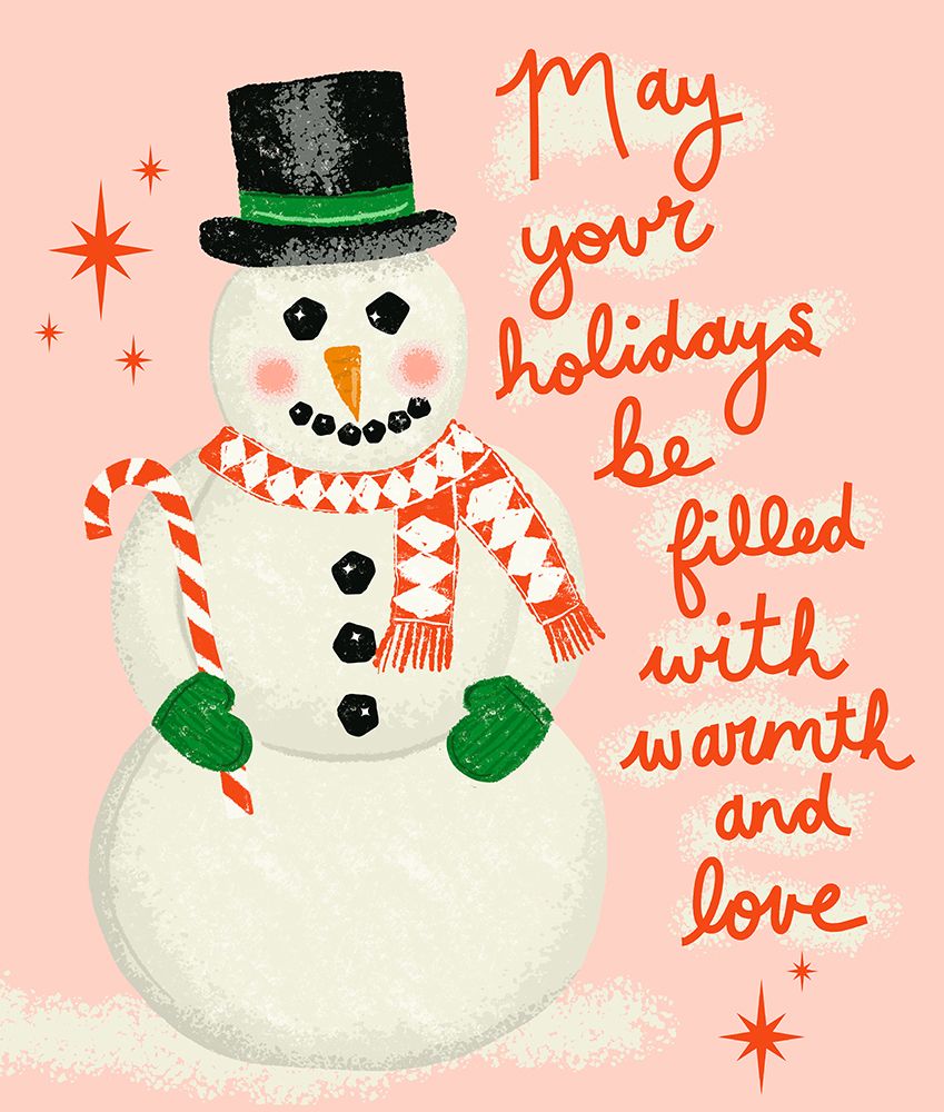 Holiday Snowman art print by Jen Bucheli for $57.95 CAD