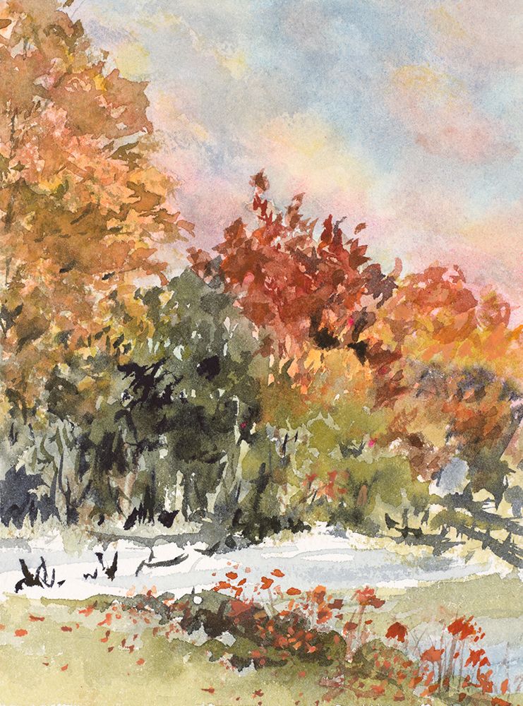Trees In Autumn Garden art print by Lanie Loreth for $57.95 CAD
