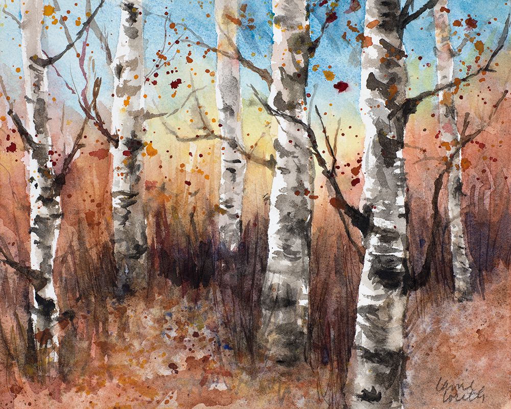 Falling Birch Leaves art print by Lanie Loreth for $57.95 CAD