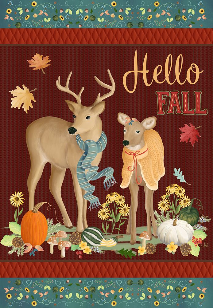 Deers Hello Fall art print by Andi Metz for $57.95 CAD