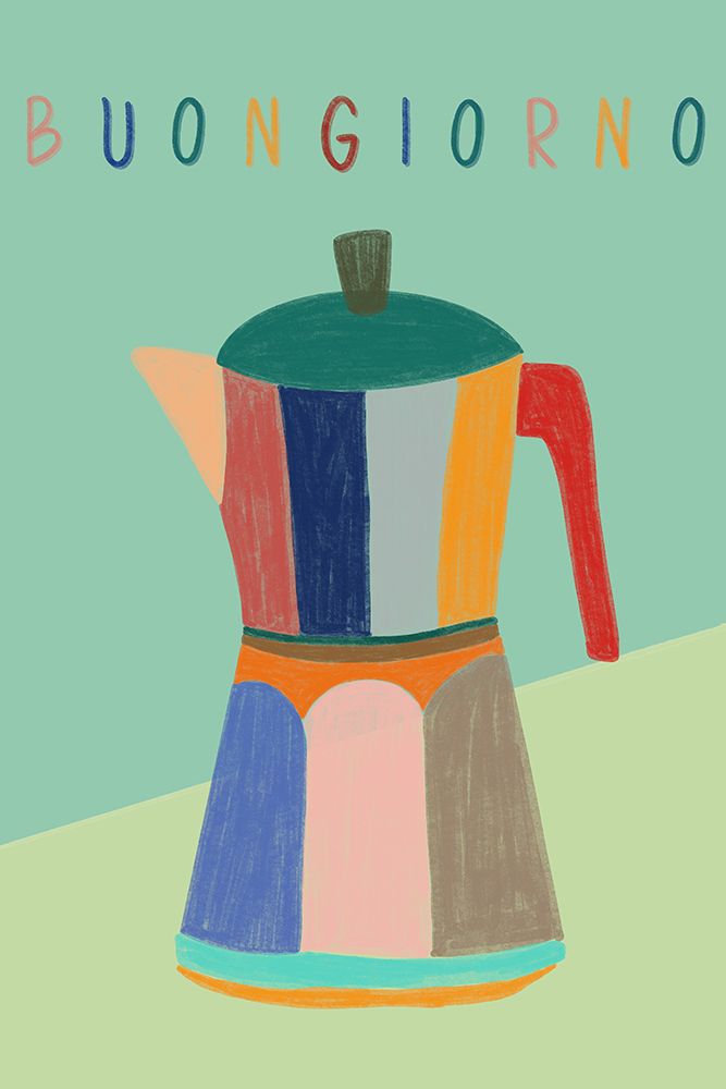 Buongiorno Coffeepot art print by Emily Navas for $57.95 CAD