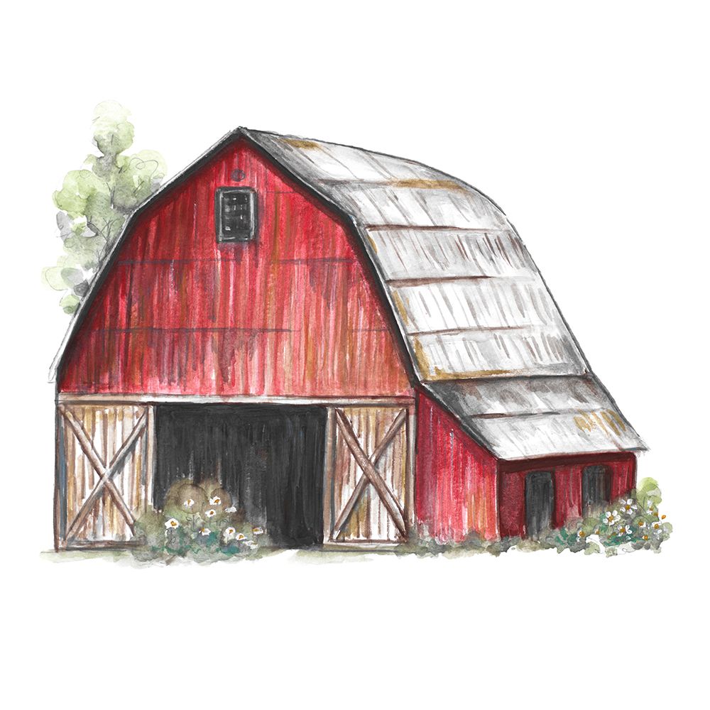 Red Barn I art print by Patricia Pinto for $57.95 CAD
