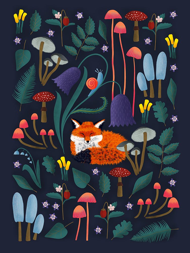 Fox and Foliage art print by Bloom Fields for $57.95 CAD