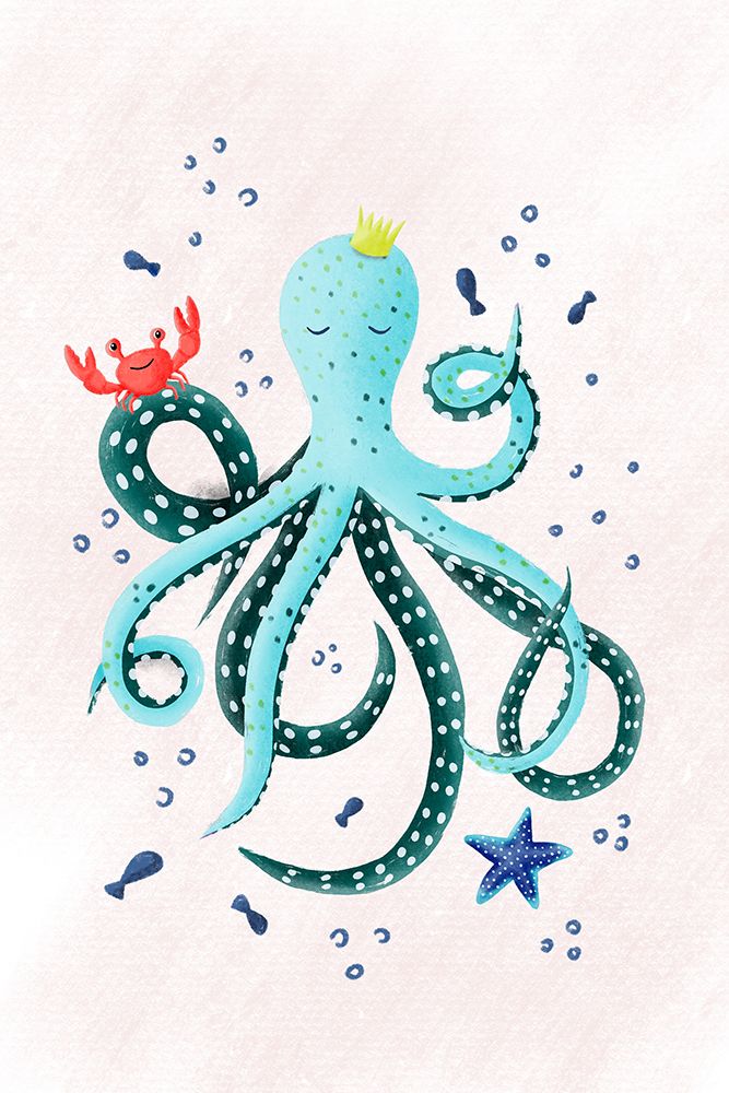 Crowned Octopus art print by Bloom Fields for $57.95 CAD