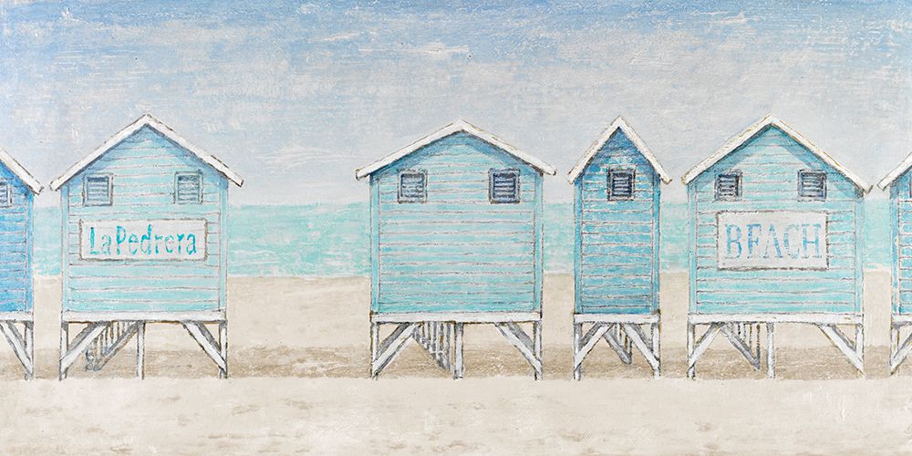 Beach Cabins art print by Lorenzo Creative for $57.95 CAD