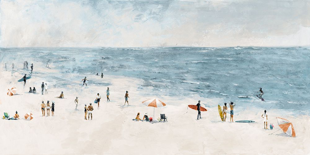 Busy Beach art print by Lorenzo Creative for $57.95 CAD