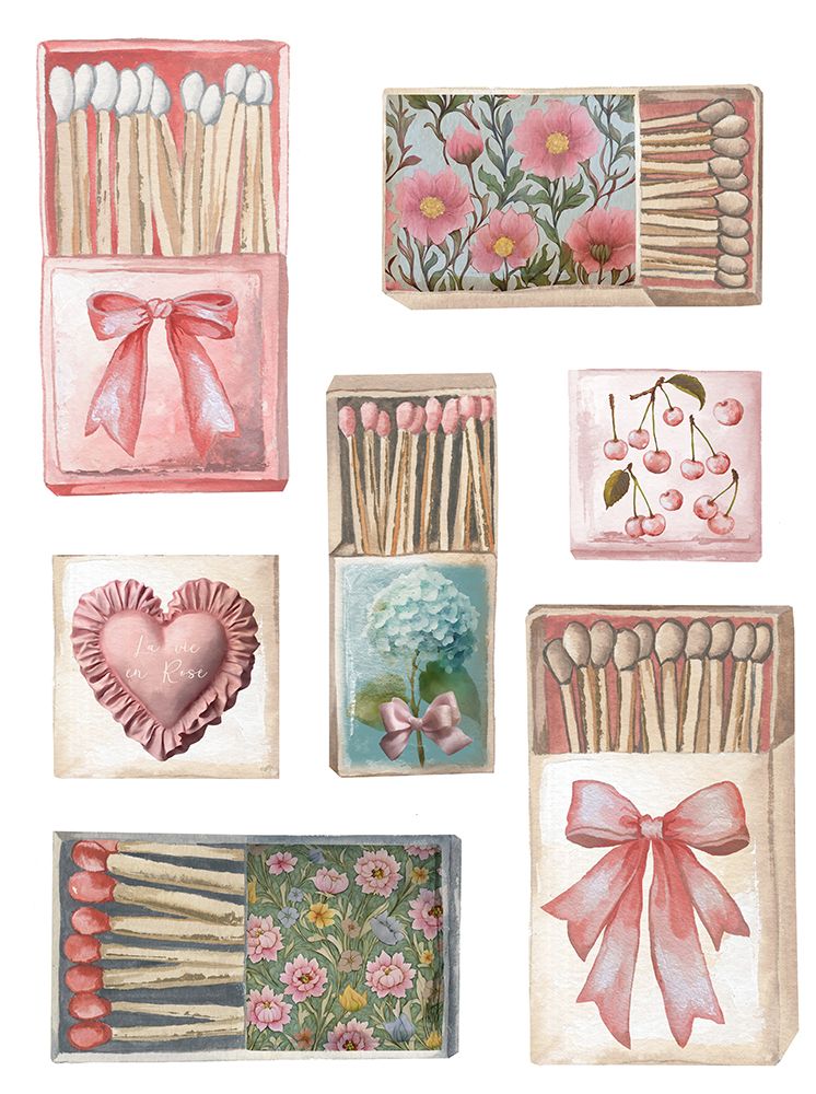 Vintage Matchbooks art print by Elizabeth Medley for $57.95 CAD