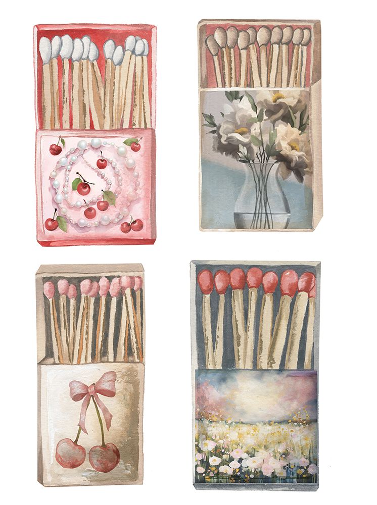 Vintage Matchbooks art print by Elizabeth Medley for $57.95 CAD