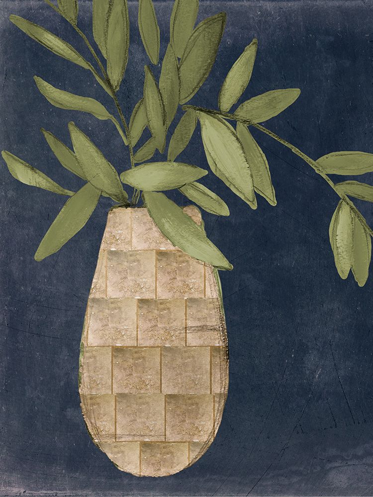 Bamboo Leaves In Brown Vase art print by Lanie Loreth for $57.95 CAD