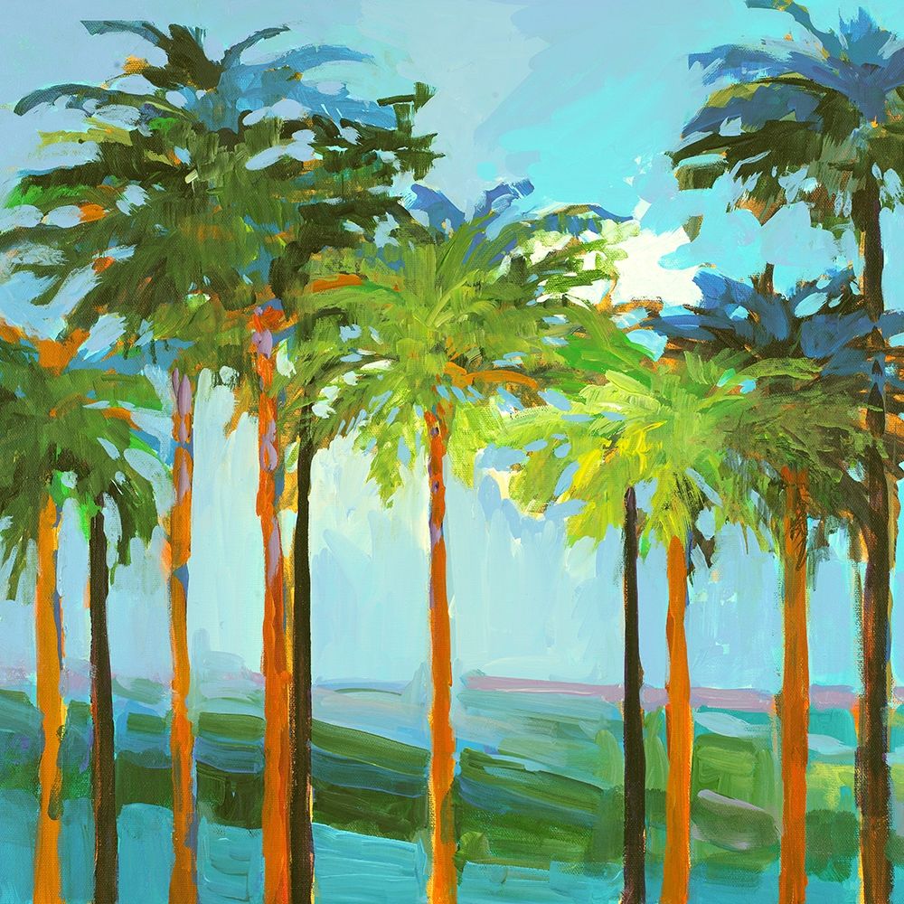 Sunny Palm Trees art print by Jane Slivka for $57.95 CAD