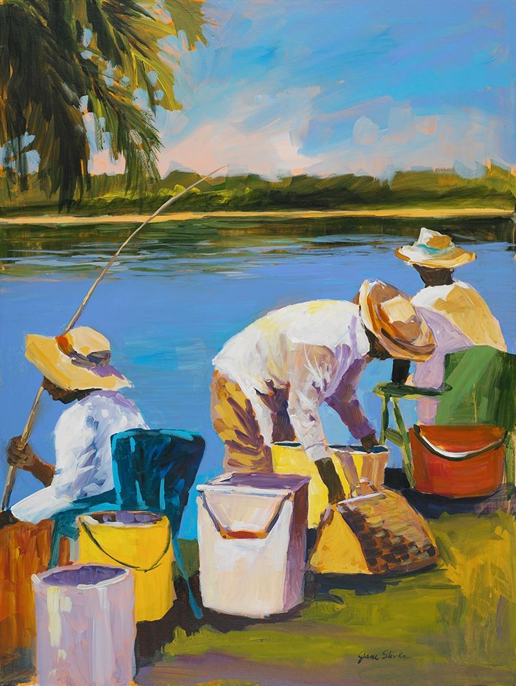 Fishing I art print by Jane Slivka for $57.95 CAD
