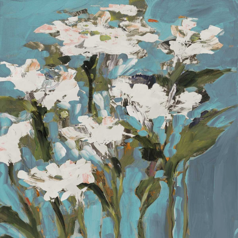 Wild Flowers on Blue I art print by Jane Slivka for $57.95 CAD