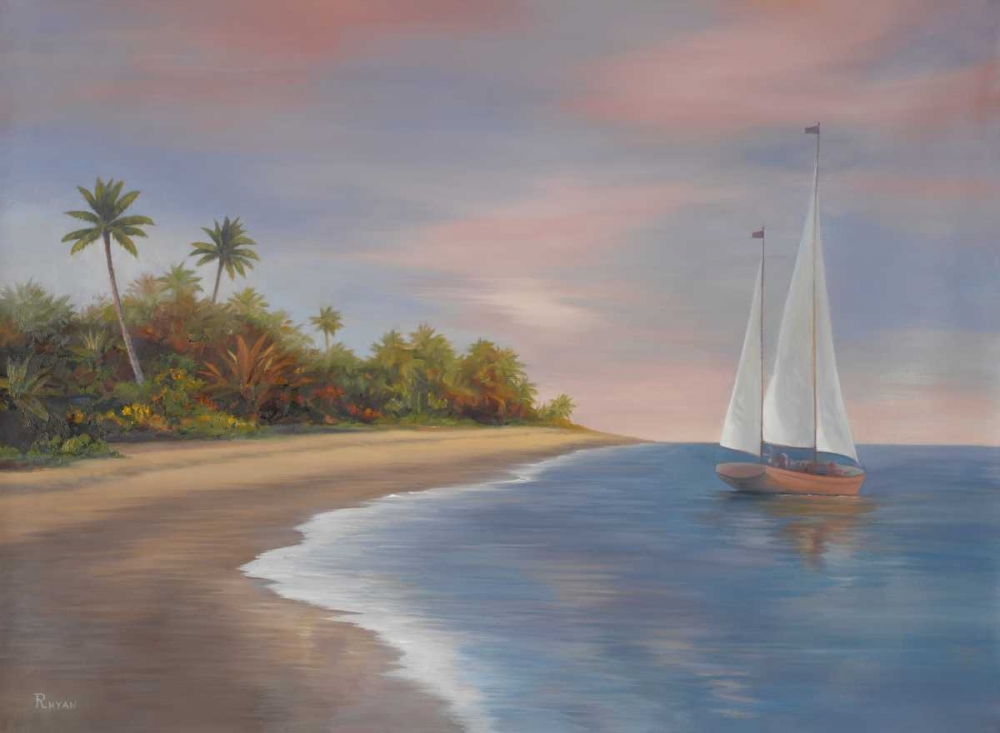 Tropical Beach I art print by Vivien Rhyan for $57.95 CAD