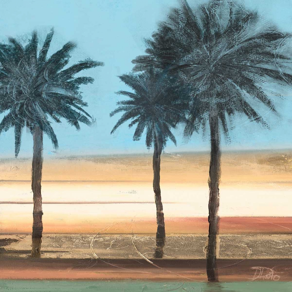 Coastal Palms on Aqua art print by Patricia Pinto for $57.95 CAD