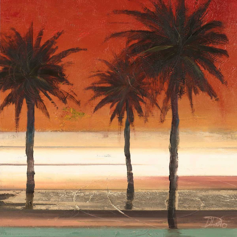 Red Coastal Palms II art print by Patricia Pinto for $57.95 CAD