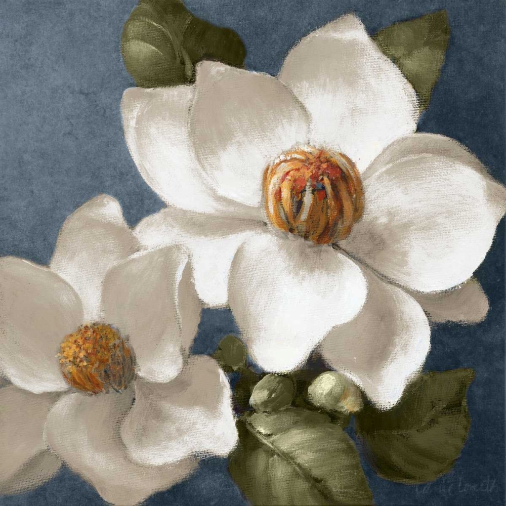 Magnolias on Blue II art print by Lanie Loreth for $57.95 CAD