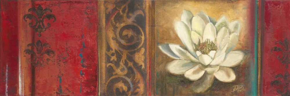 Red Eclecticism with Water Lily art print by Patricia Pinto for $57.95 CAD