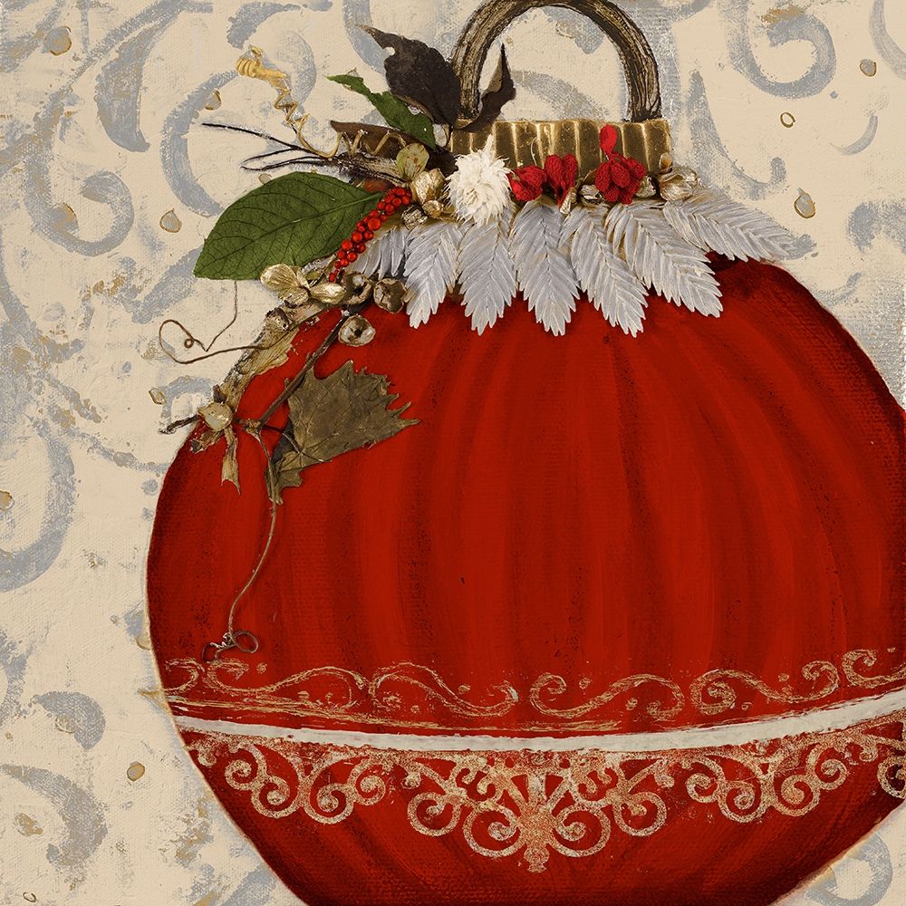 Red Ornament II art print by Patricia Pinto for $57.95 CAD