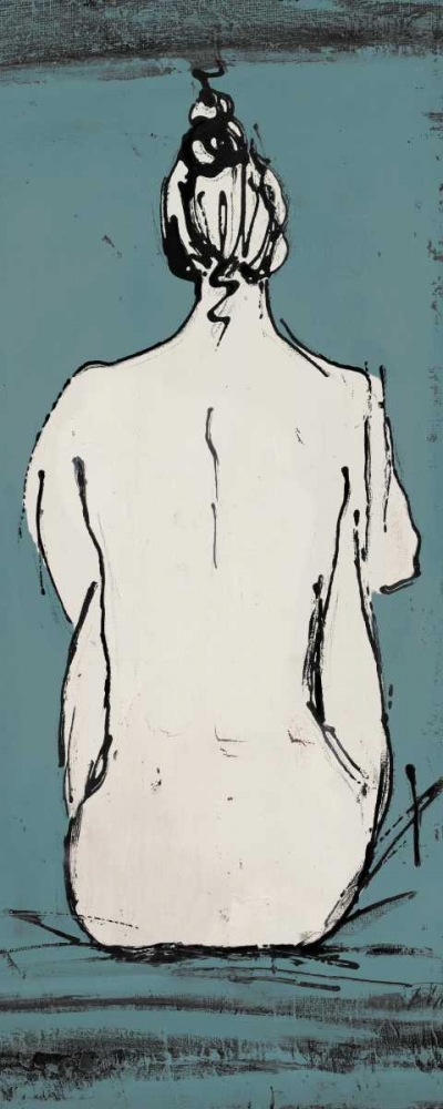 Nude Sketch on Blue II art print by Patricia Pinto for $57.95 CAD