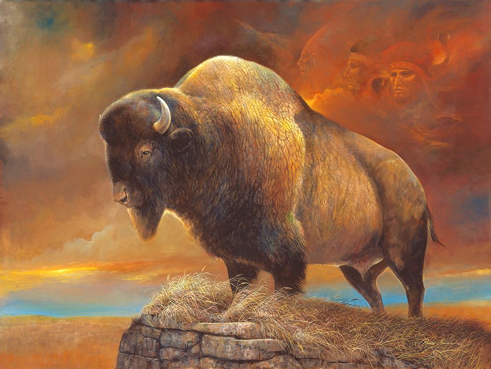 Buffalo Arrival art print by Ruane Manning for $57.95 CAD
