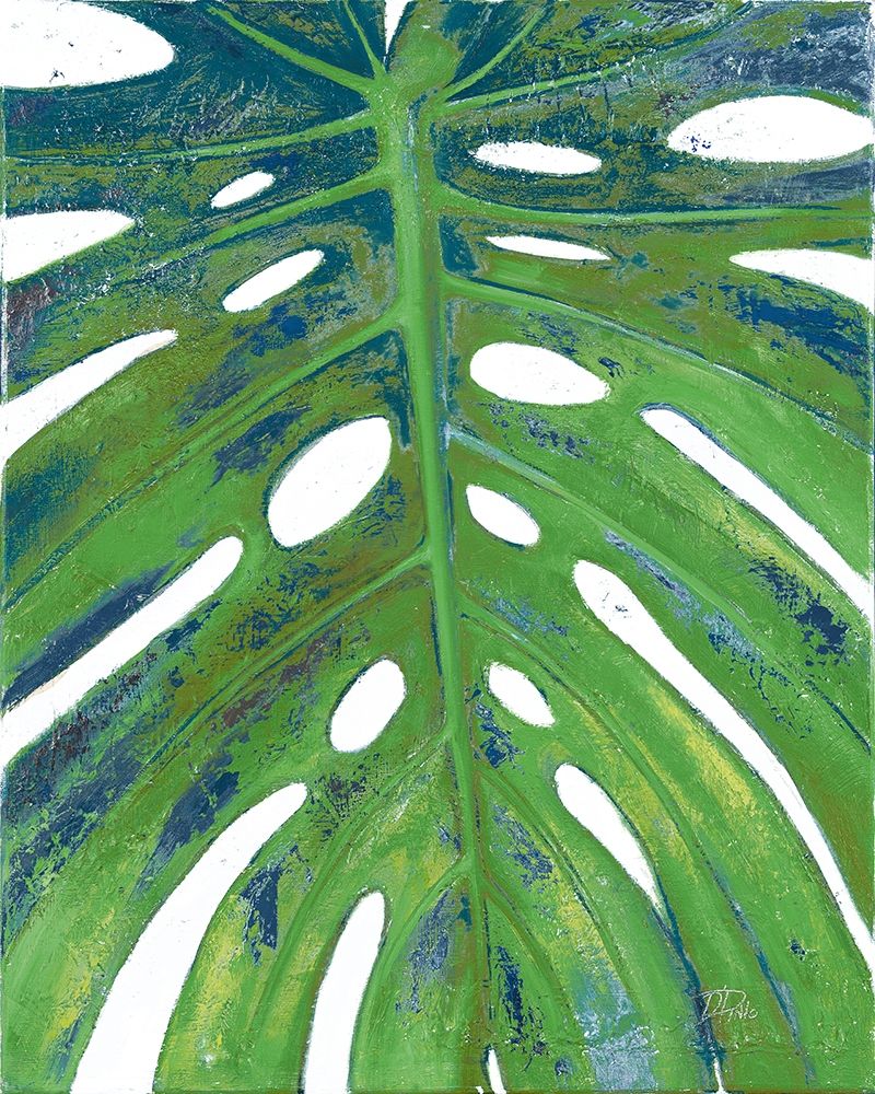 Tropical Leaf with Blue II art print by Patricia Pinto for $57.95 CAD