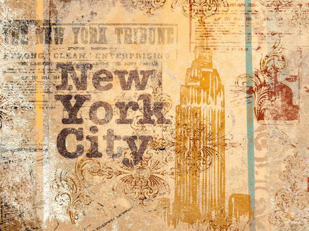 New York Postcard art print by SD Graphics Studio for $57.95 CAD
