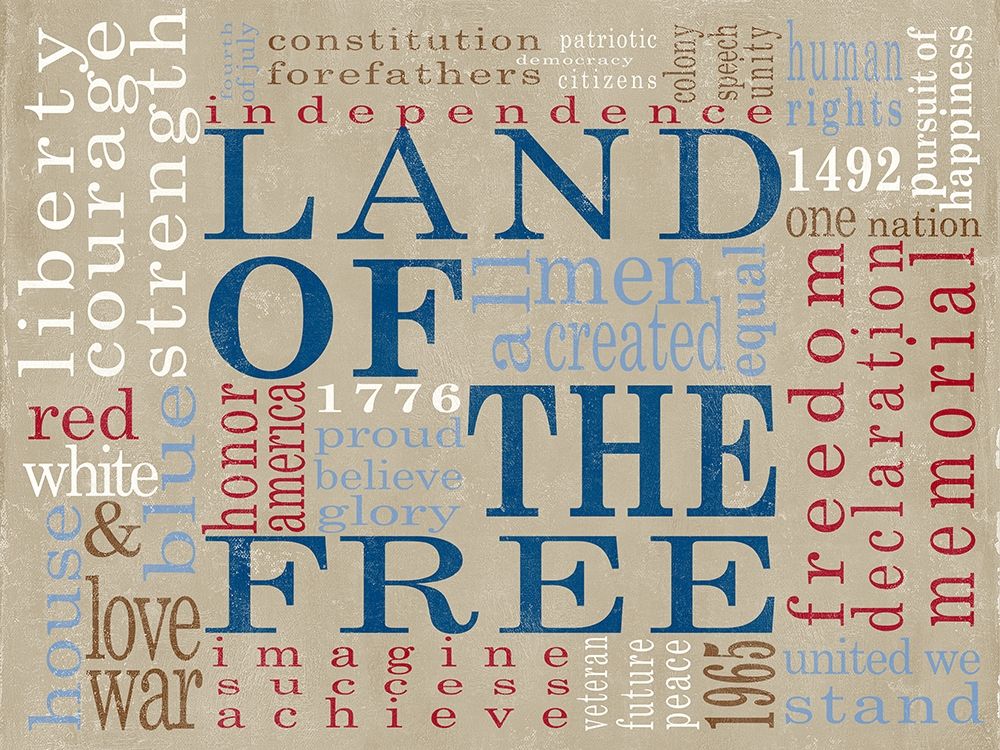 Land Of The Free art print by SD Graphics Studio for $57.95 CAD